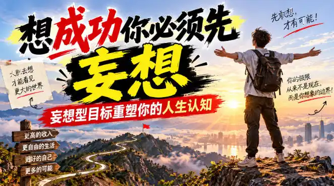 付费文章：想成功你必须先妄想，妄想型目标重塑你的人生认知-智云副业