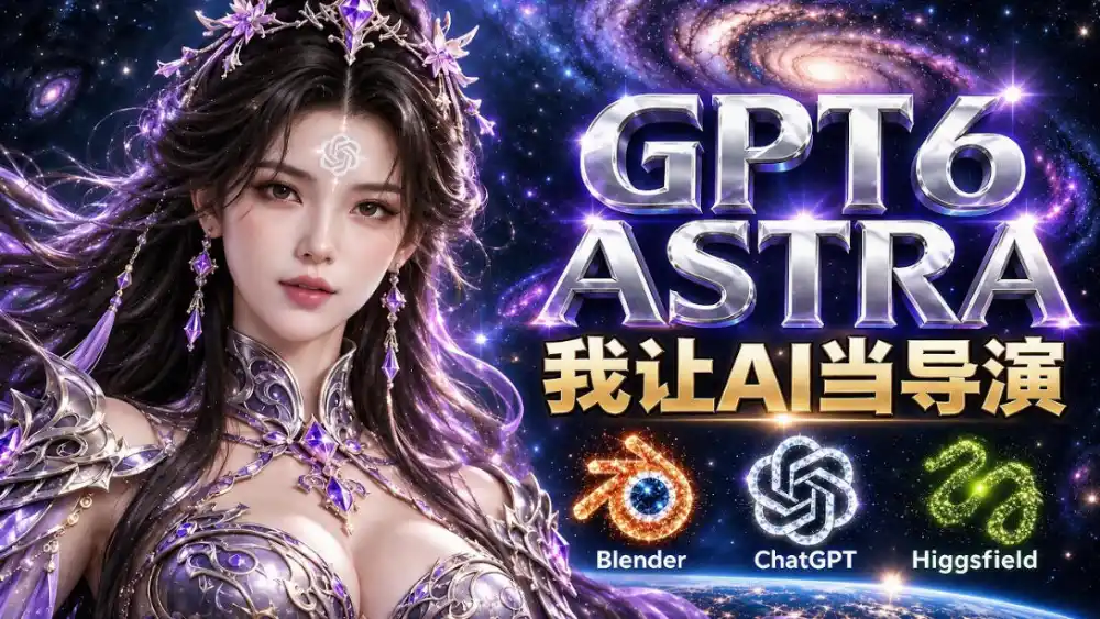 让GPT-6 Astra当导演！Higgsfield和Blender实战打造30秒玄幻精准运镜短片！-智云副业