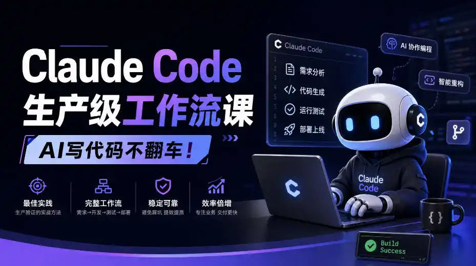 Claude Code生产级工作流课，AI写代码不翻车！【原创双语字幕】-智云副业
