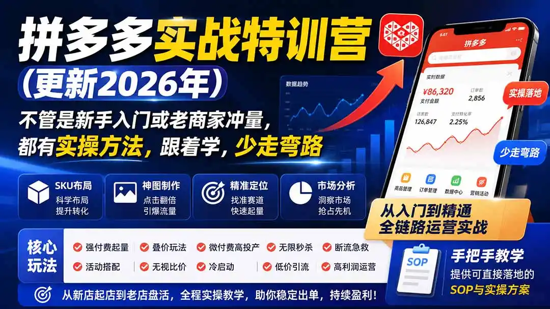 拼多多实战特训营(更新1017-智云副业