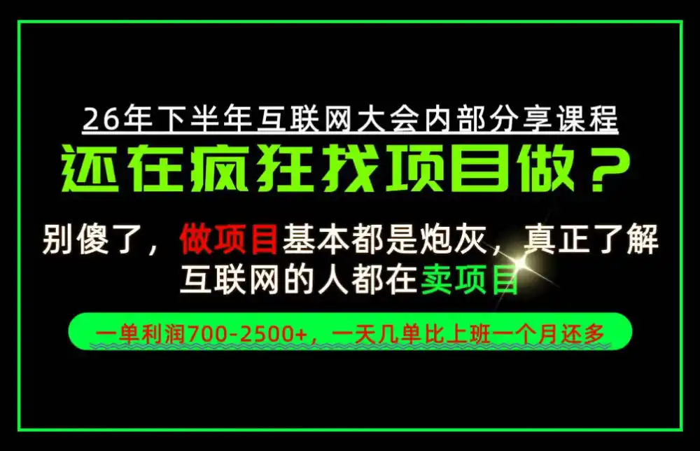 请不要再疯狂的找项目了！卖项目一单700-2.5k+不香吗？当天上手，当天变现！【揭秘】-智云副业