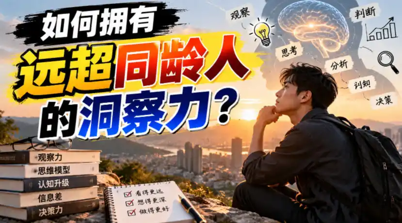 付费文章：如何拥有远超同龄人的洞察力？-智云副业